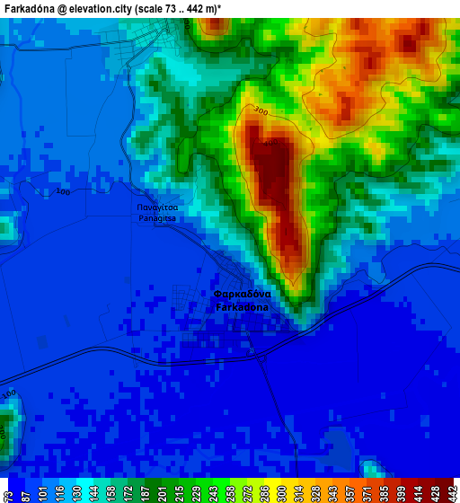Farkadóna elevation map