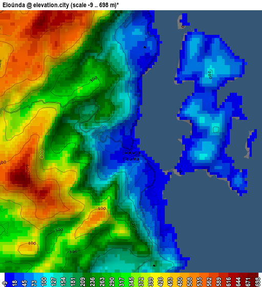 Eloúnda elevation map