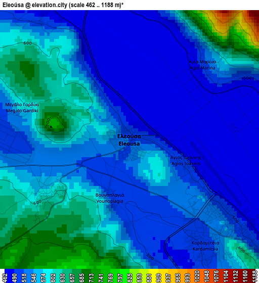 Eleoúsa elevation map