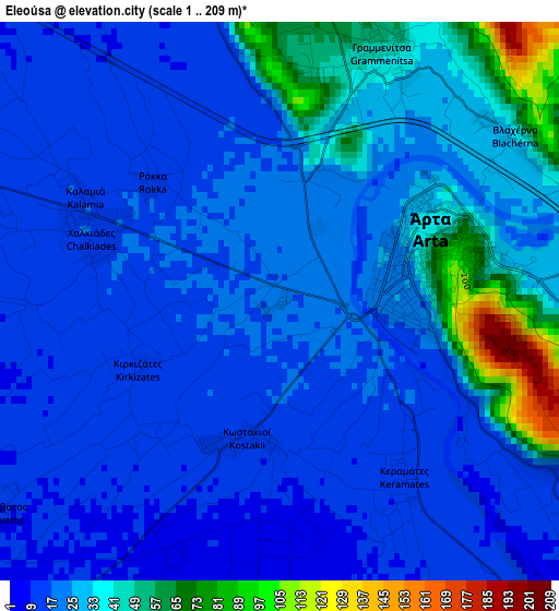Eleoúsa elevation map