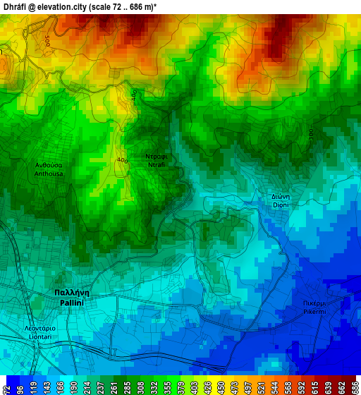 Dhráfi elevation map