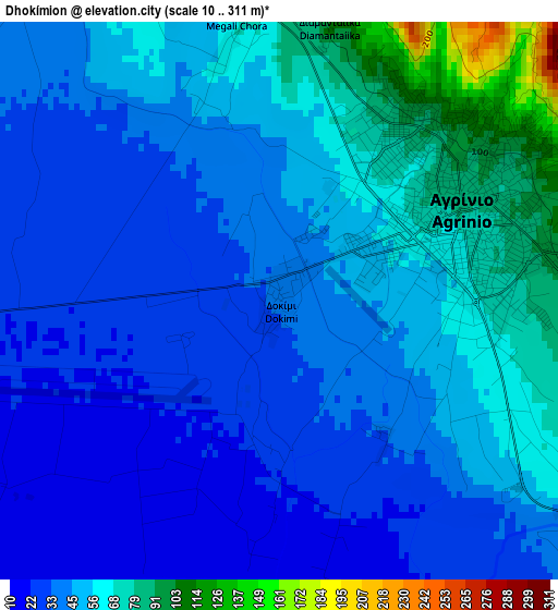 Dhokímion elevation map