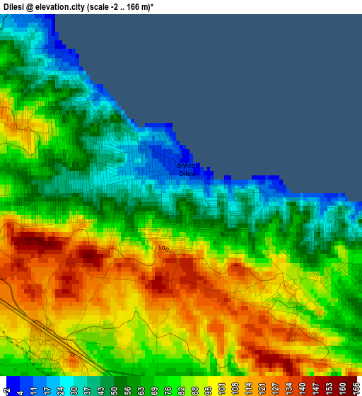 Dílesi elevation map