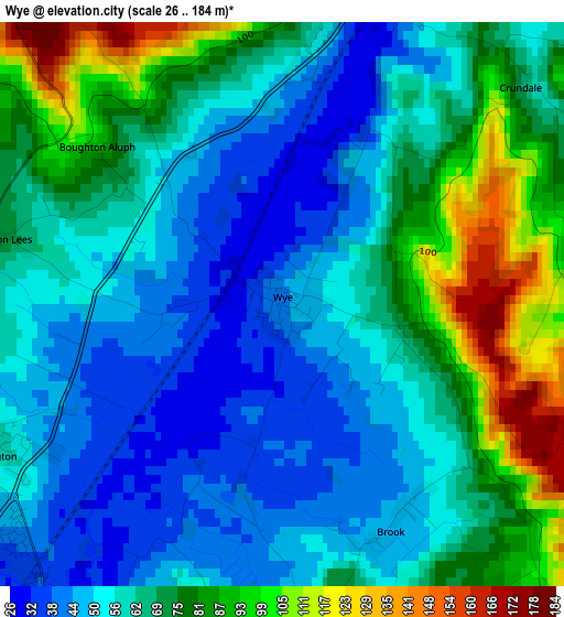Wye elevation map