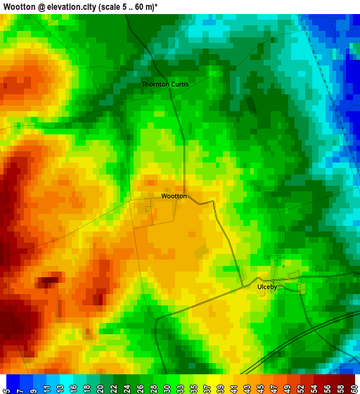 Wootton elevation map