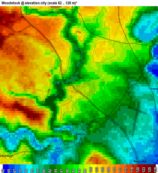 Woodstock elevation map