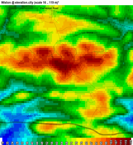 Wiston elevation map