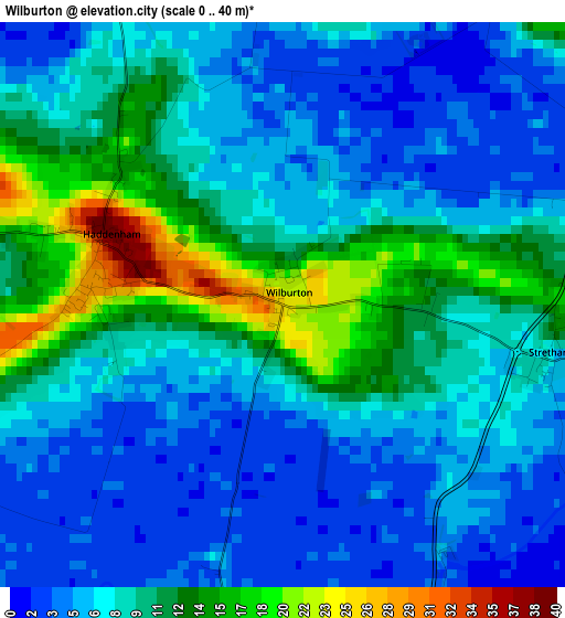 Wilburton elevation map