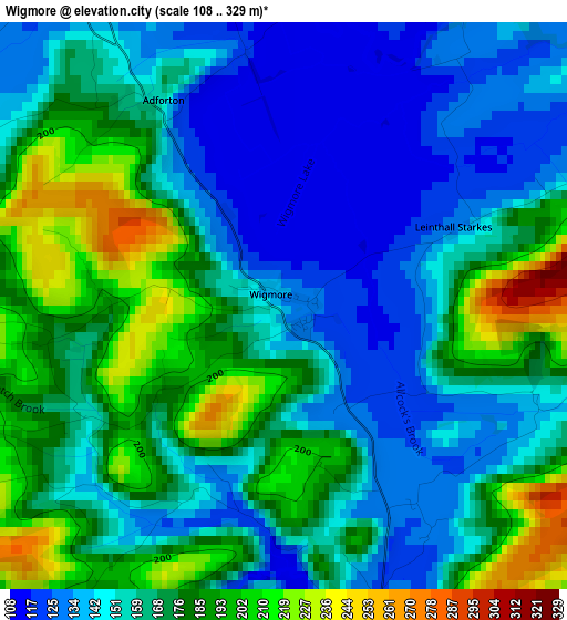 Wigmore elevation map