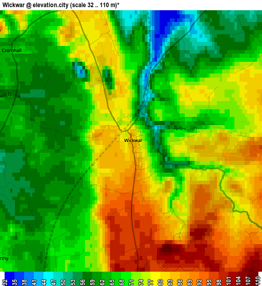 Wickwar elevation map