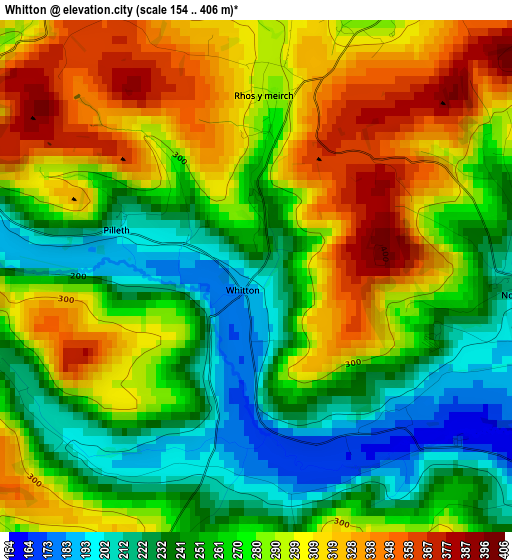 Whitton elevation map