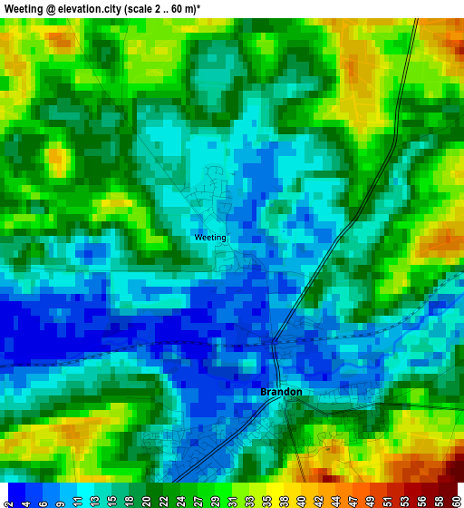 Weeting elevation map