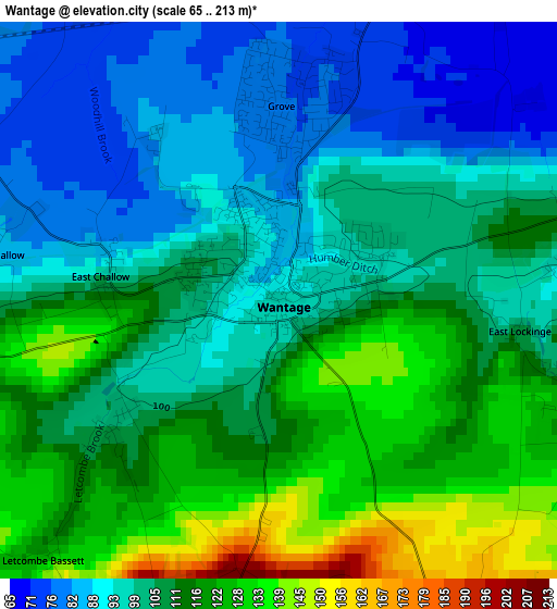 Wantage elevation map