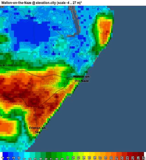 Walton-on-the-Naze elevation map