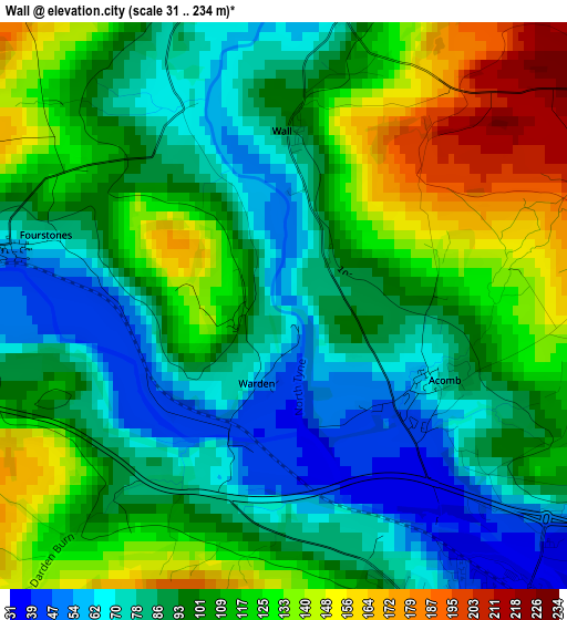 Wall elevation map