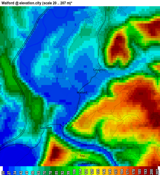 Walford elevation map