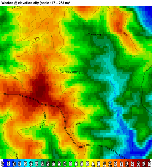 Wacton elevation map