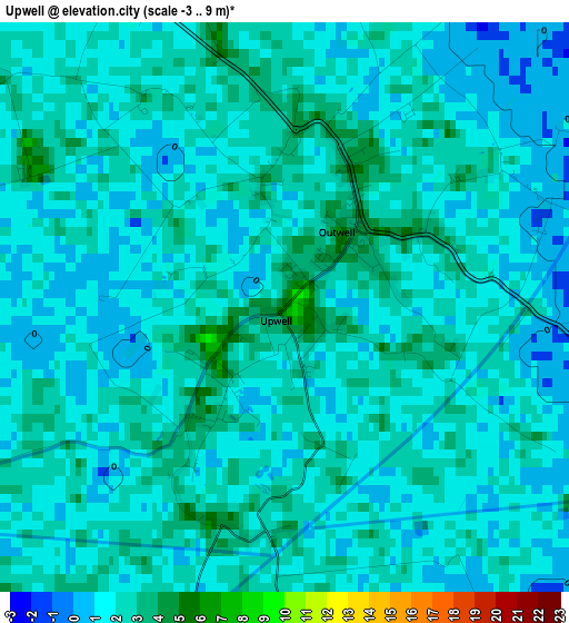 Upwell elevation map