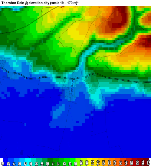 Thornton Dale elevation map