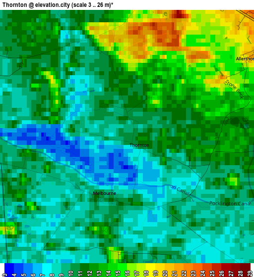 Thornton elevation map