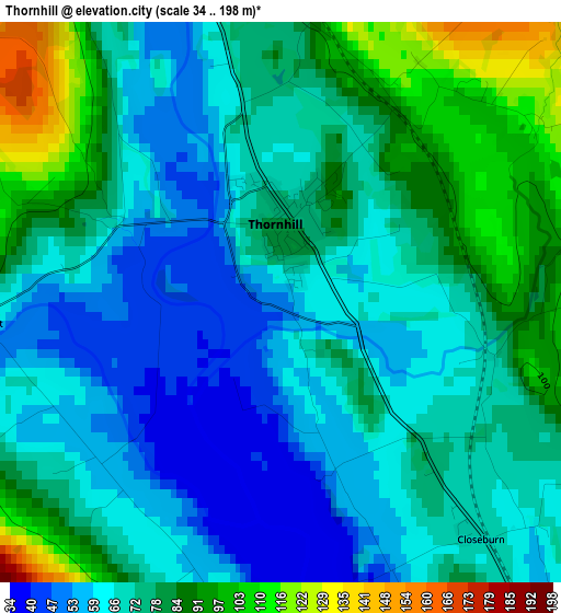 Thornhill elevation map