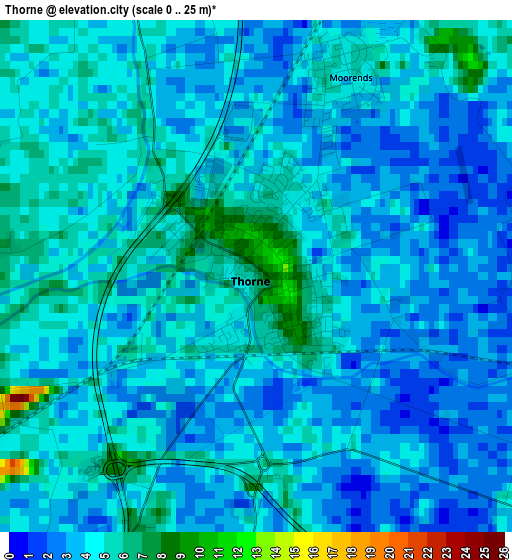 Thorne elevation map