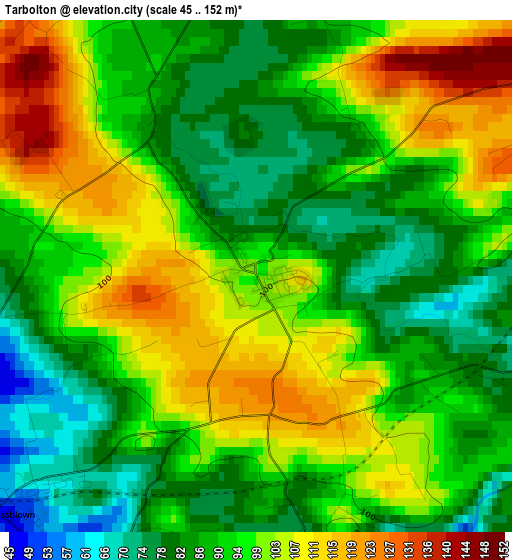 Tarbolton elevation map