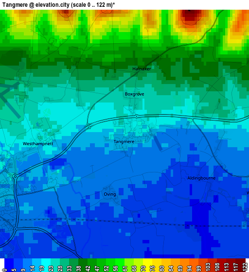 Tangmere elevation map