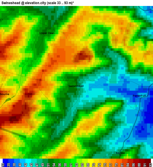 Swineshead elevation map