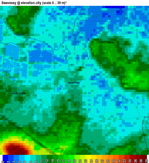 Swavesey elevation map