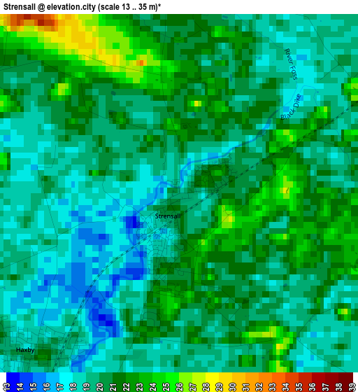 Strensall elevation map