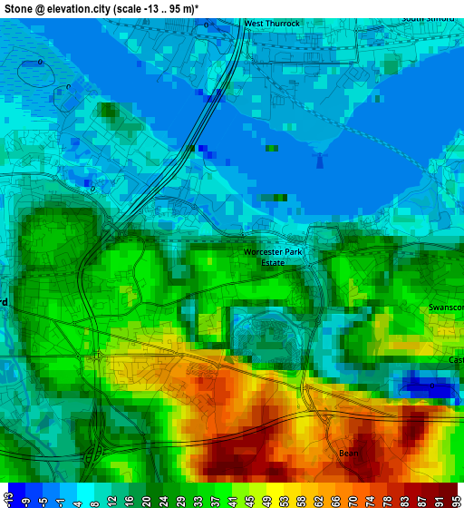 Stone elevation map