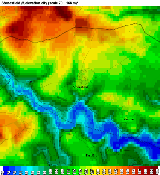 Stonesfield elevation map