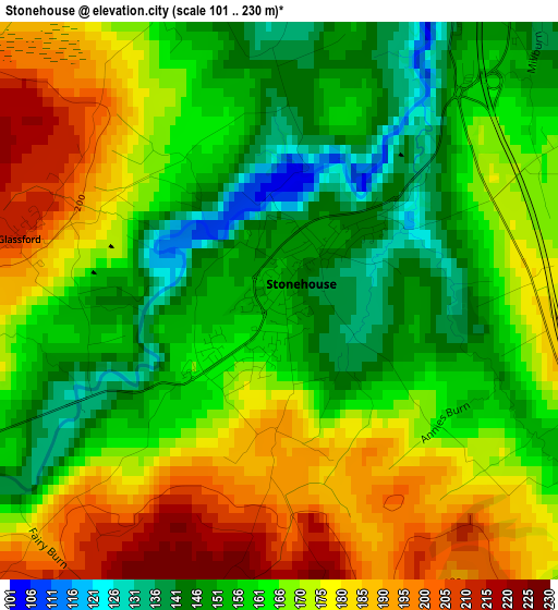 Stonehouse elevation map