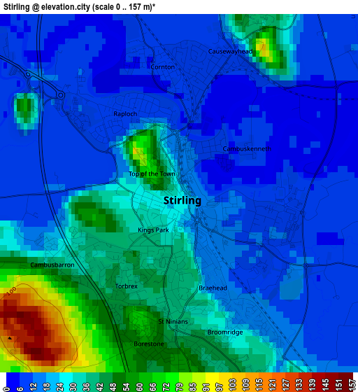 Stirling elevation map