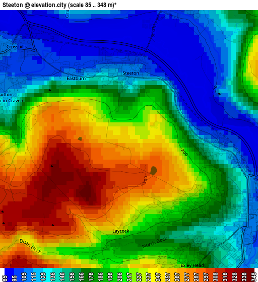 Steeton elevation map