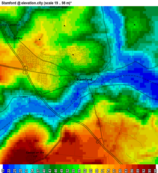 Stamford elevation map