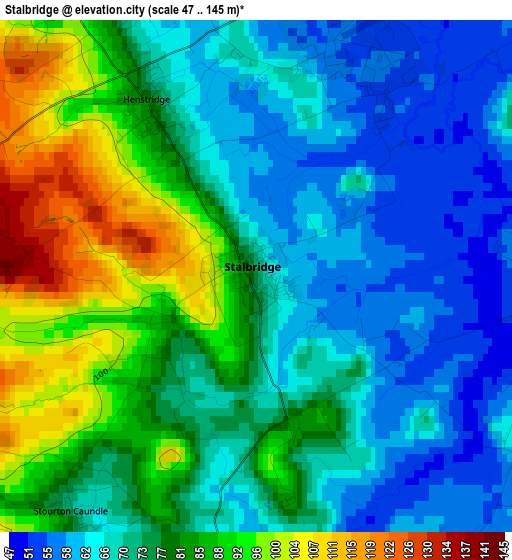 Stalbridge elevation map