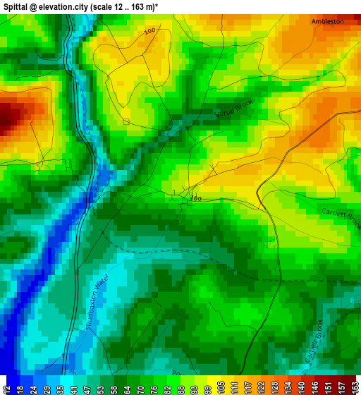 Spittal elevation map