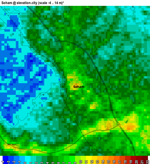 Soham elevation map