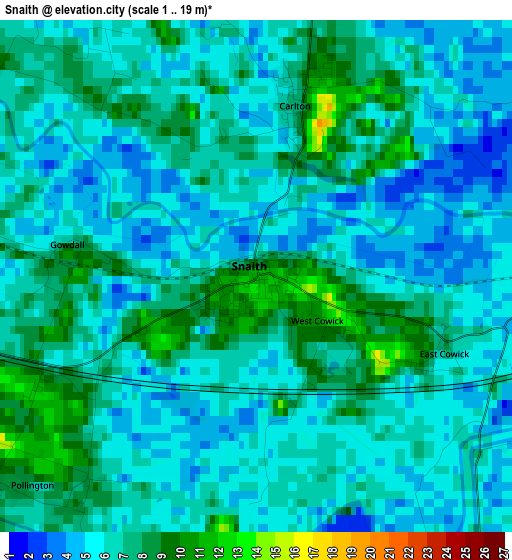 Snaith elevation map