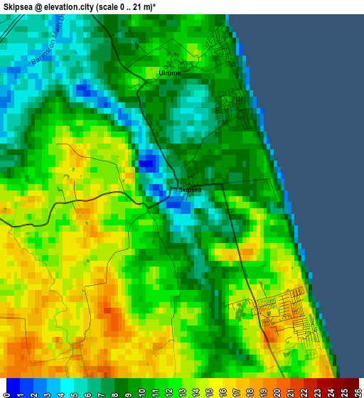 Skipsea elevation map