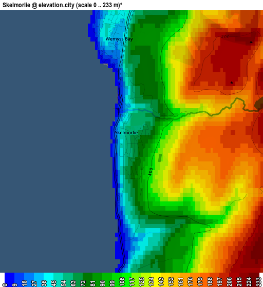 Skelmorlie elevation map