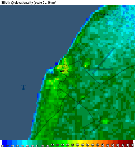 Silloth elevation map