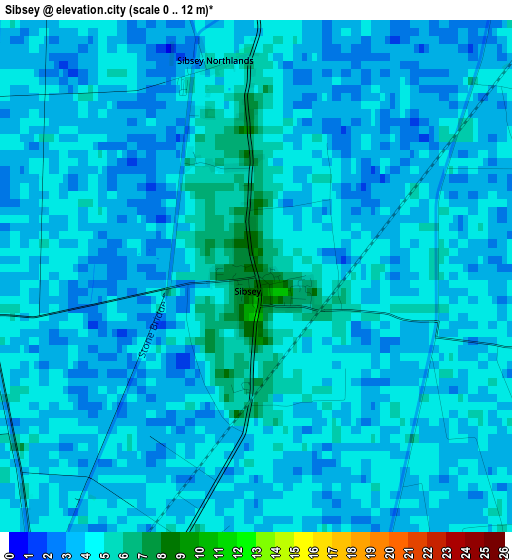 Sibsey elevation map