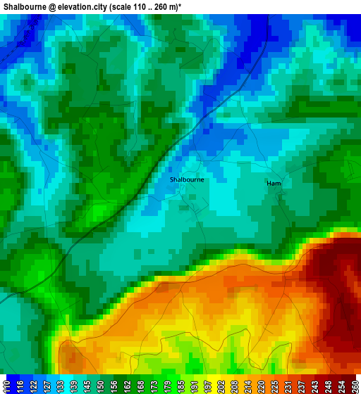 Shalbourne elevation map