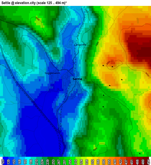 Settle elevation map