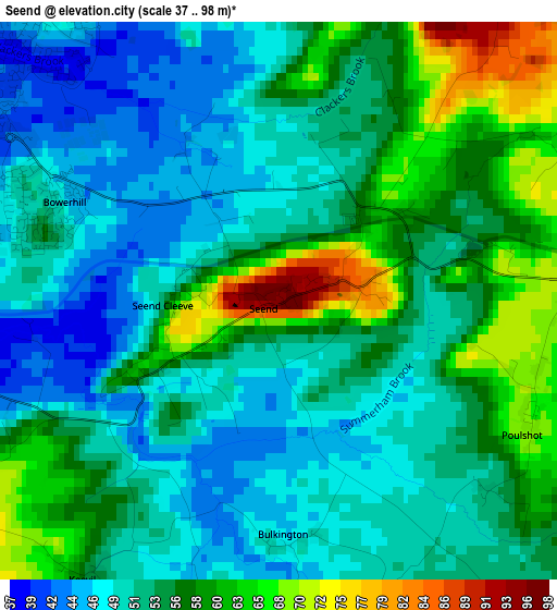 Seend elevation map