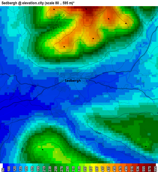 Sedbergh elevation map