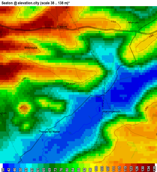 Seaton elevation map